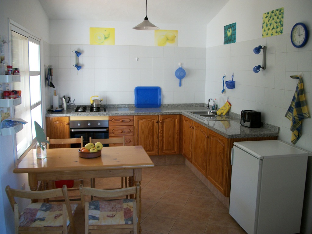 view into kitchen