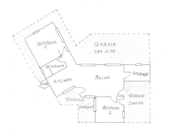 drawing: usable area inside and outside